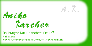 aniko karcher business card